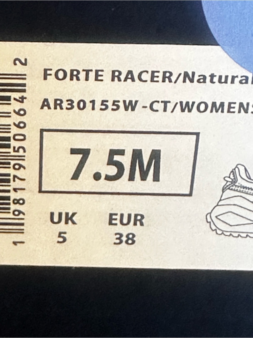 Women’s Reebok Forte Racer Sneakers. Size 7.5 - Picture 9 of 10